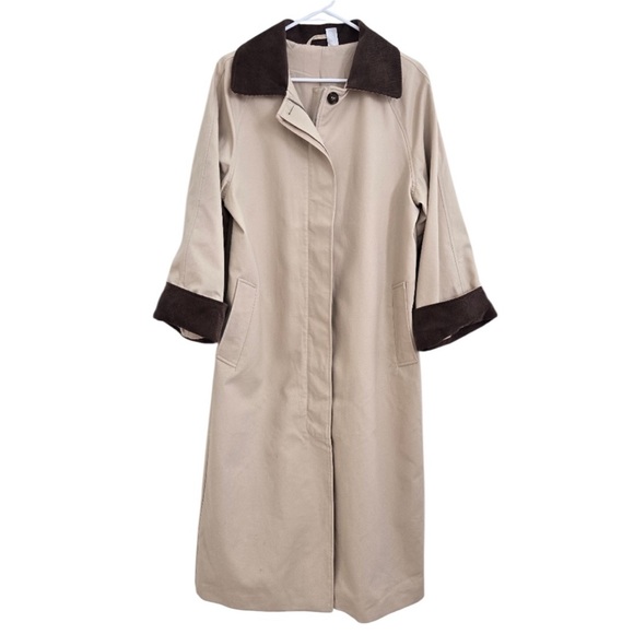 H&M Long Canvas Twill Chore Barn Jacket Tan Brown size XL - Picture 5 of 11